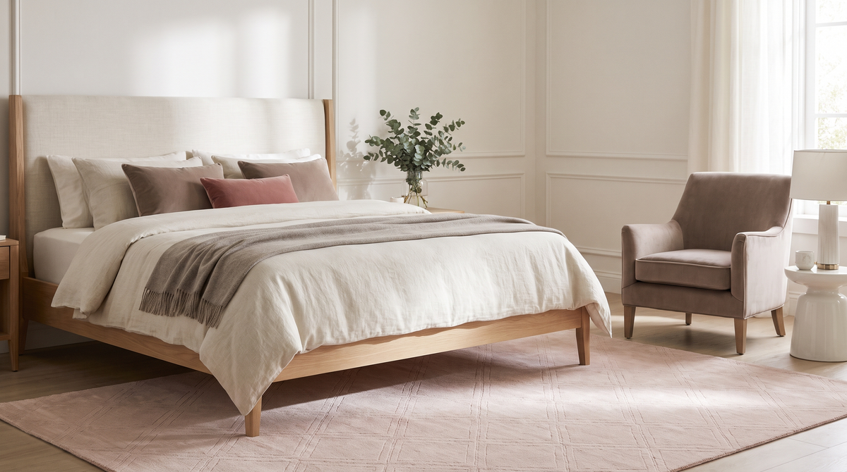 Tapis rose : poudré, blush, vieux rose (+15 modèles Casemira)