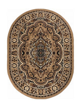 Tapis d'Entrée Ovale Oriental Caramel & Marron - Valore