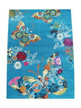 Tapis Enfant Papillons Bleu - Bambino N°2