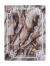 Tapis Lavable Moderne Marron - Terrazzo