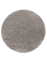 Tapis Lavable Rond Shaggy Gris Chaud - Sahel
