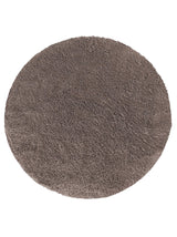 Tapis Lavable Rond Shaggy Taupe - Sahel