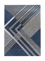 Tapis Moderne Bleu et Gris - Dante