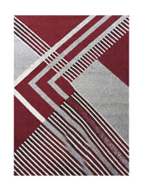 Tapis Moderne Rouge et Gris - Dante