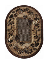 Tapis Ovale Oriental Beige & Marron - Valore
