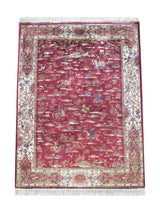 Tapis Persan en Soie Rouge - Samara N°10