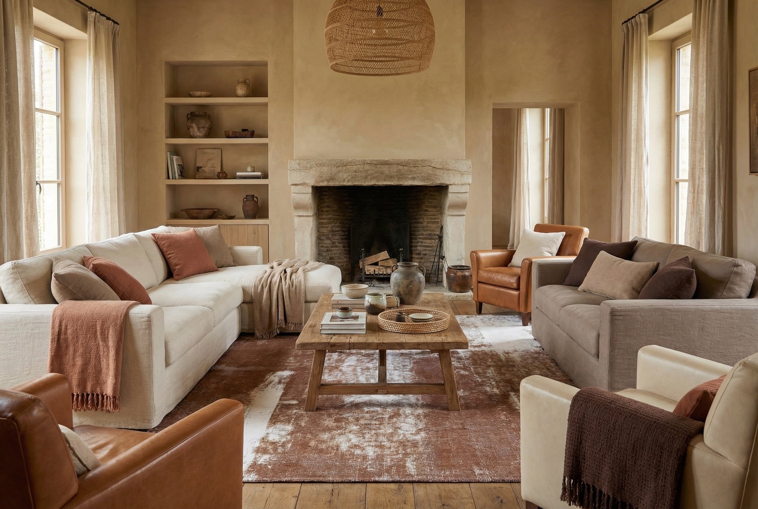 Tapis Orange/Terracotta