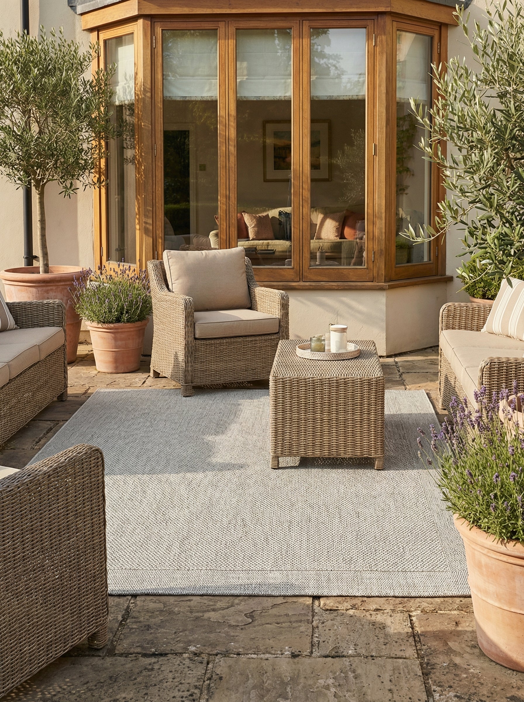 Tapis Extérieur Gris Perle - Arido