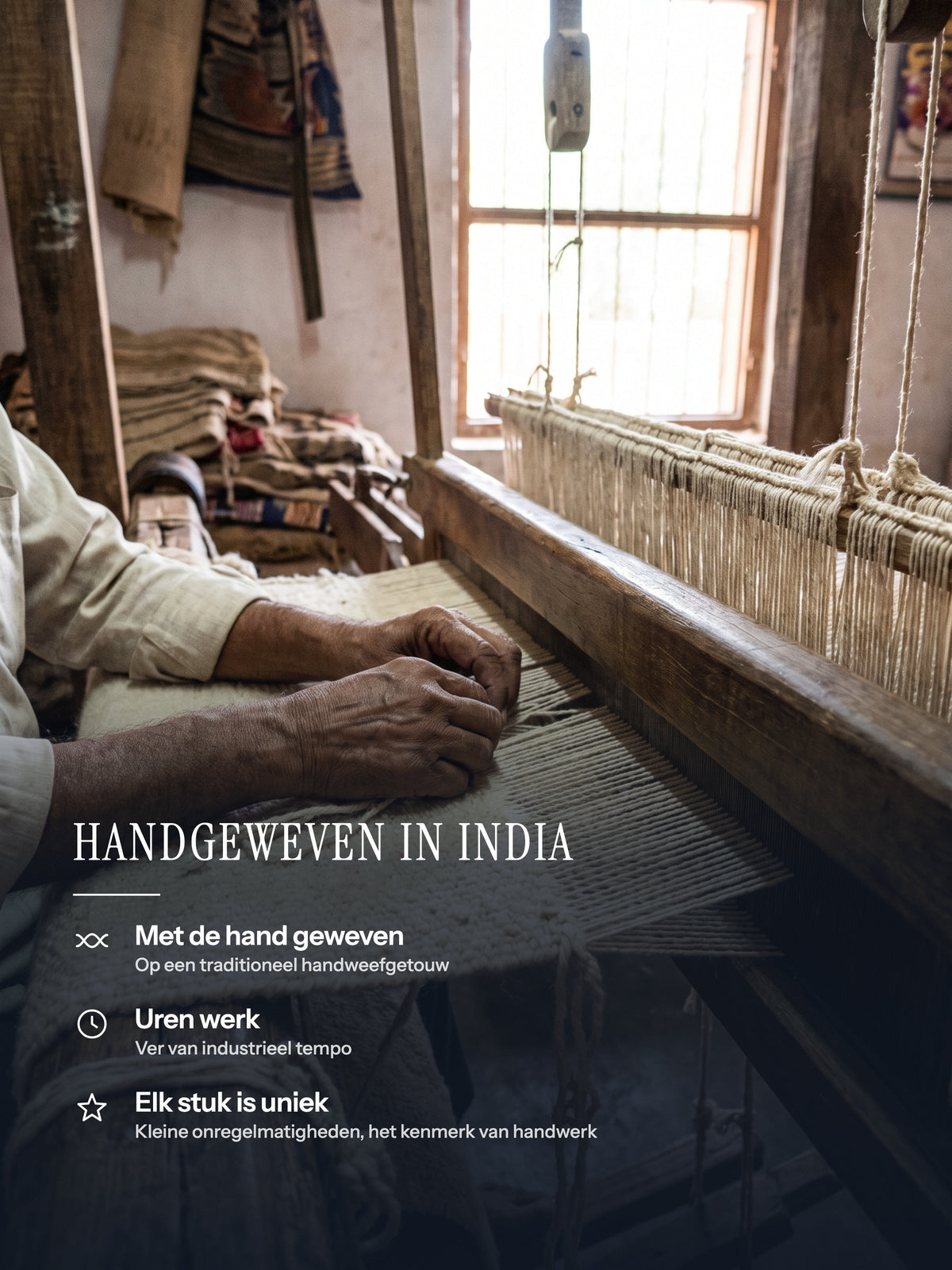 Casemira vloerkleed handgeweven in India, vakmanschap en uniek stuk