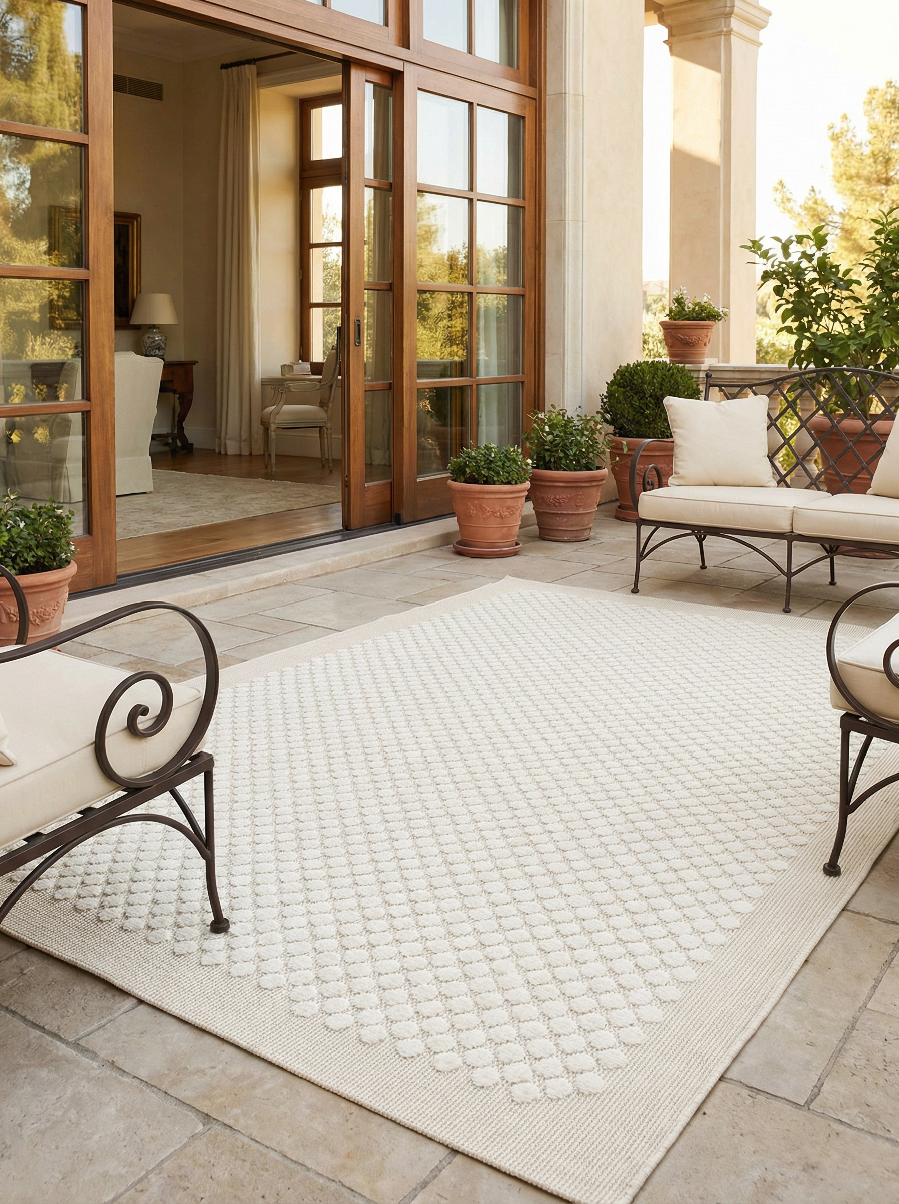 Tapis Extérieur Beige Clair - Hexis