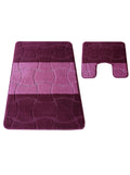 Kit Tapis de Bain Aubergine - Cordova