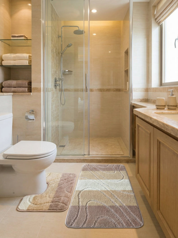 Badematten-Set Beige - Cordova Nr. 10