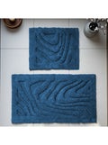 Kit Tapis de Bain Bleu Acier - Harlem