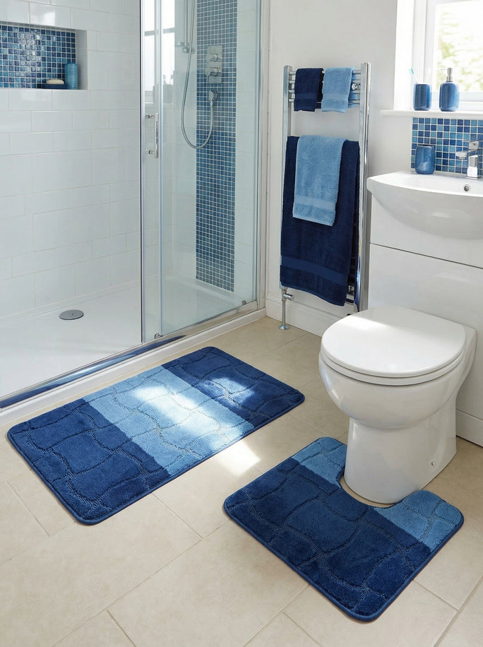 Kit Tapis de Bain Bleu - Cordova N°2