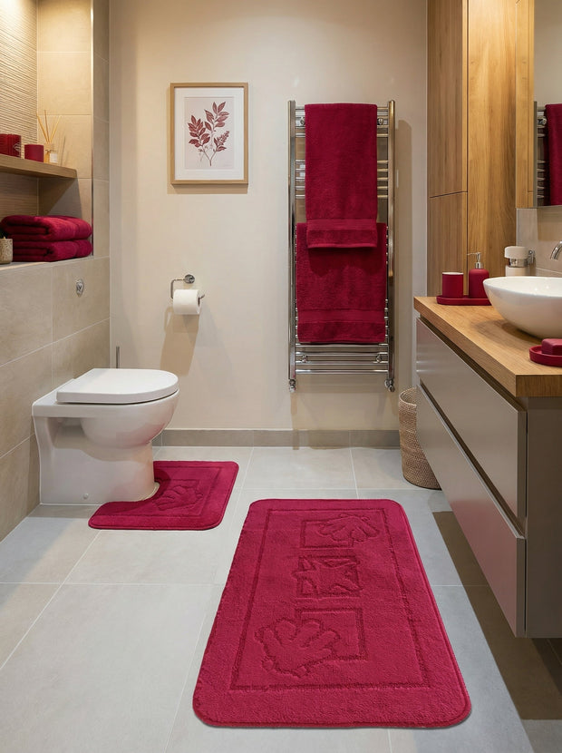 Badematten-Set Bordeaux - Cordova Nr. 2