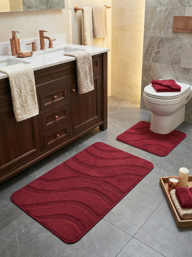 Badematten-Set Bordeaux - Cordova Nr. 3