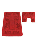 Kit Tapis de Bain Rouge Clair - Cordova