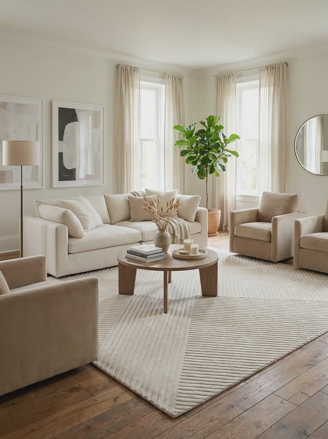 Charger la vidéo : Tapis Viscose Ivoire - Alpina