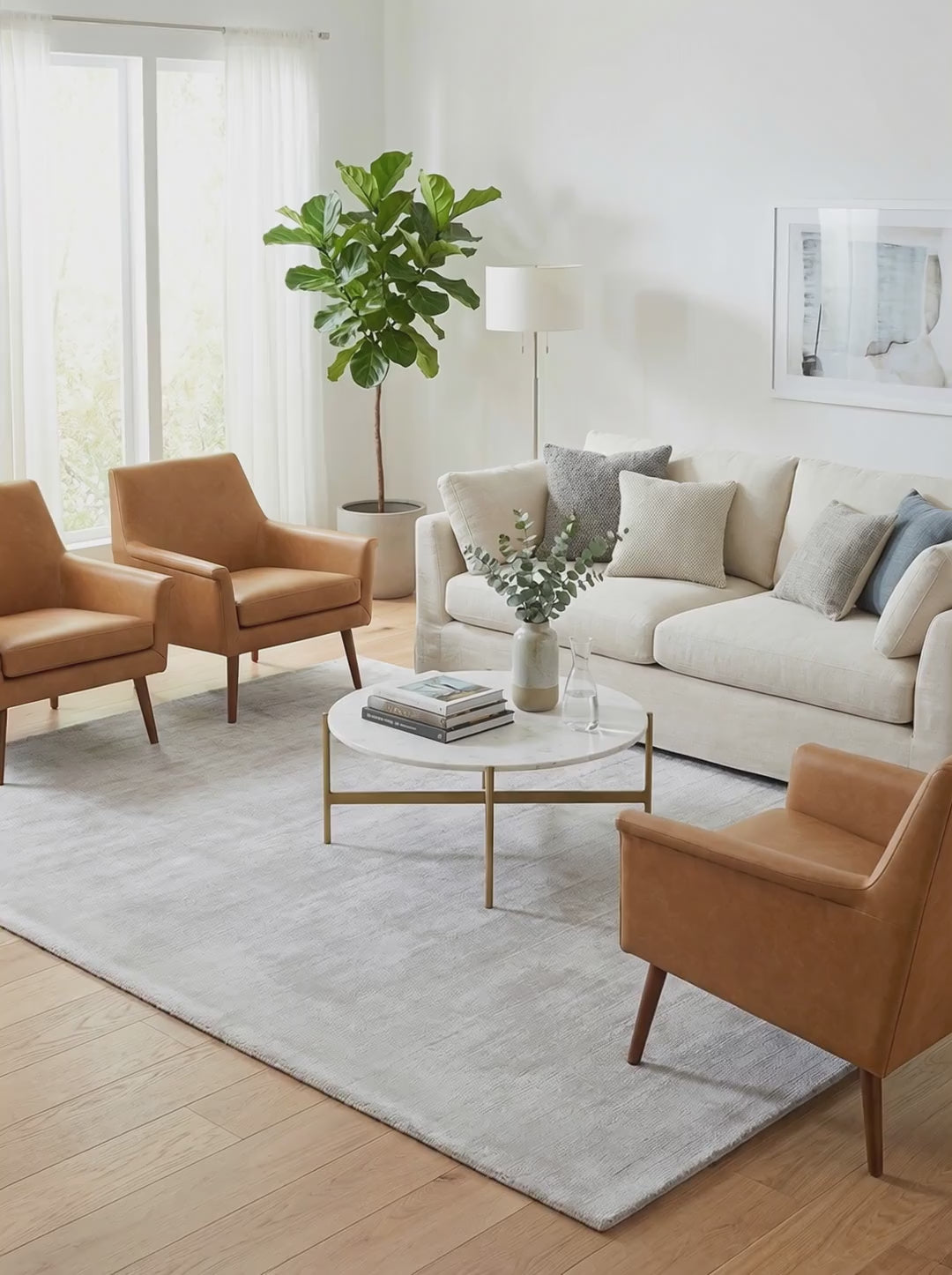 Charger la vidéo : Tapis Viscose Gris Perle - Strato