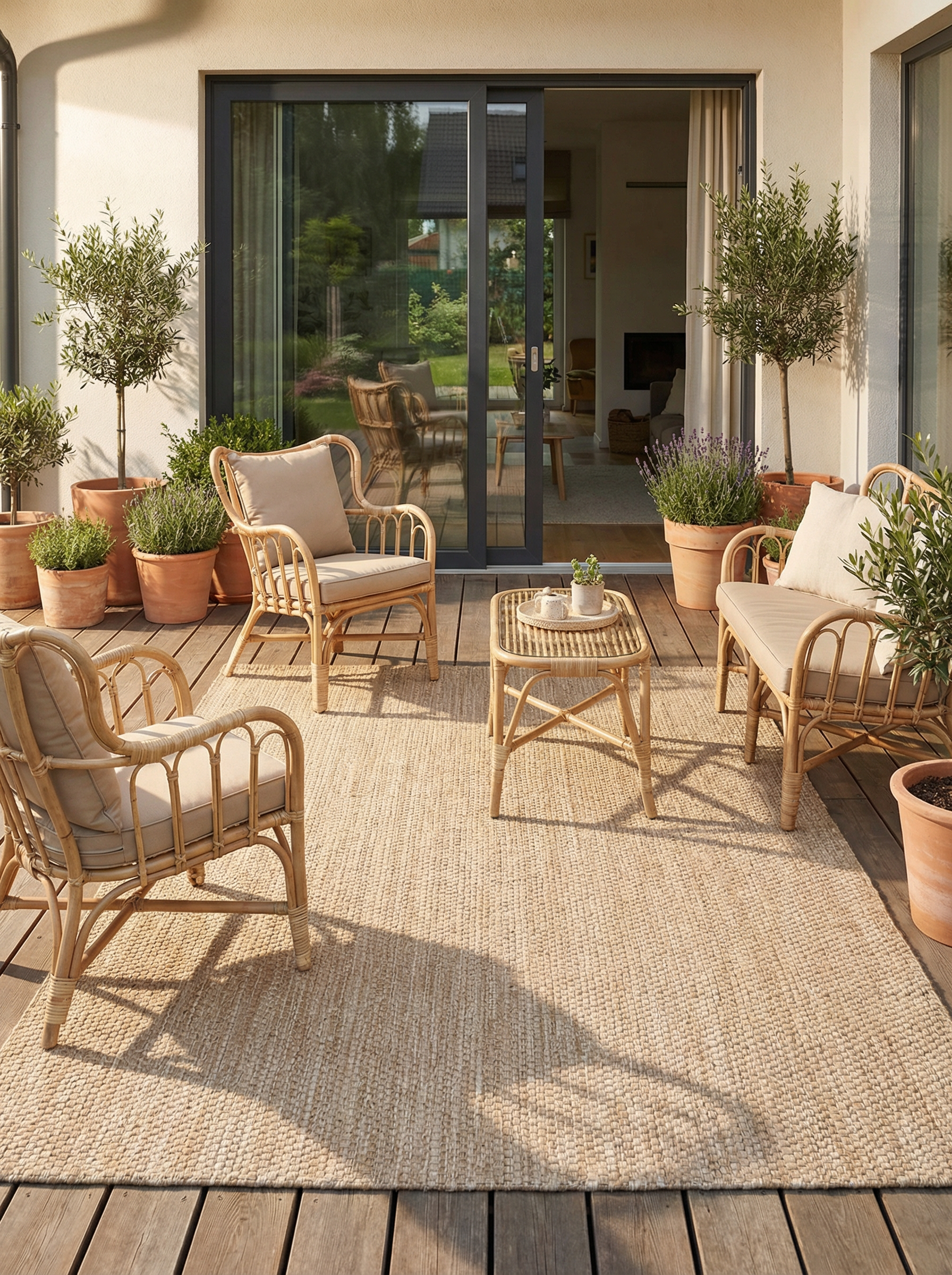 Tapis Extérieur Beige Ambré - Soléa