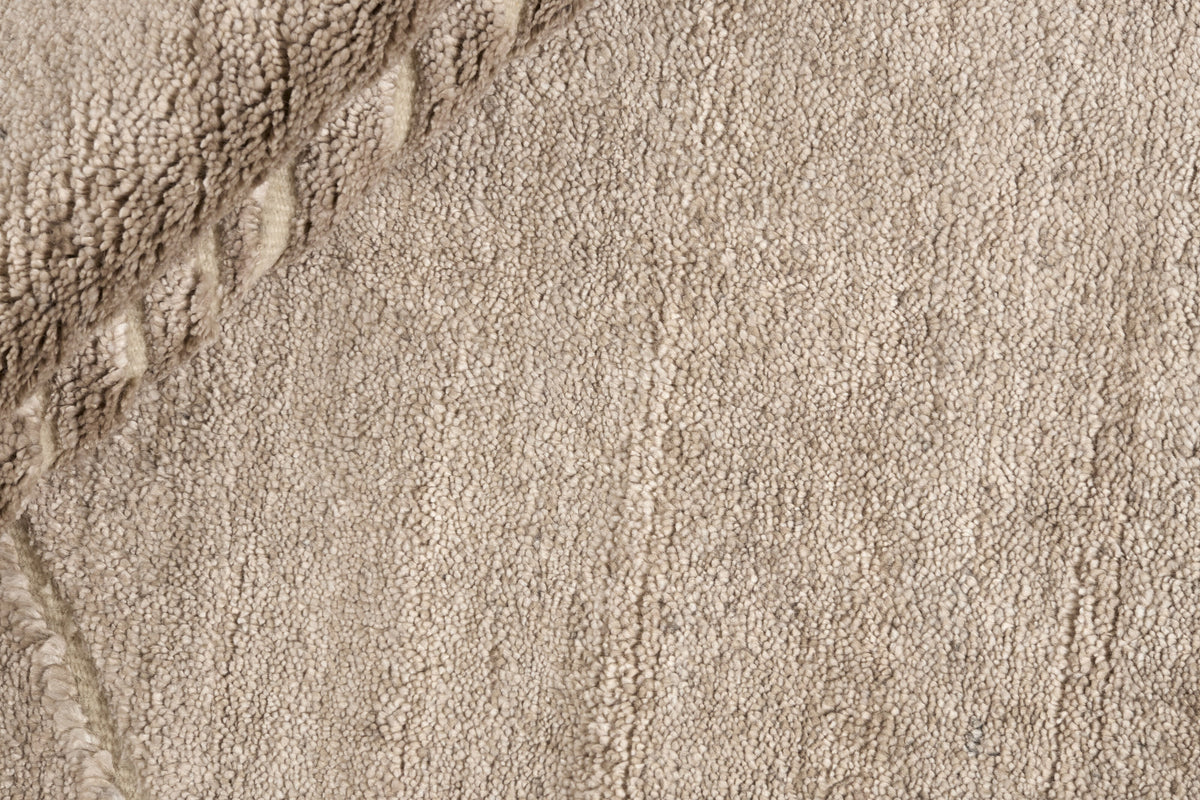 Wollteppich Greige - Campo, Detail der Webstruktur