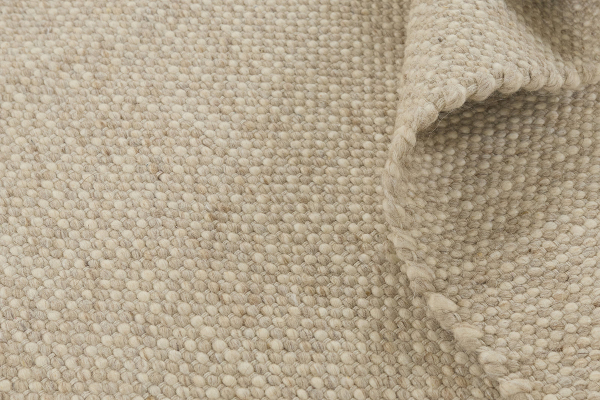 Wollteppich Leinenbeige - Grano, die Oberfläche aus der Nähe