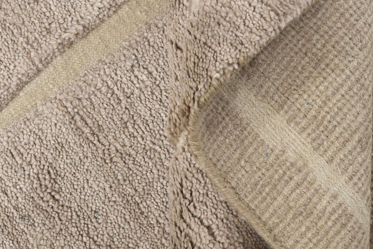 Wollteppich Rosé-Beige - Solco, die Oberfläche aus der Nähe