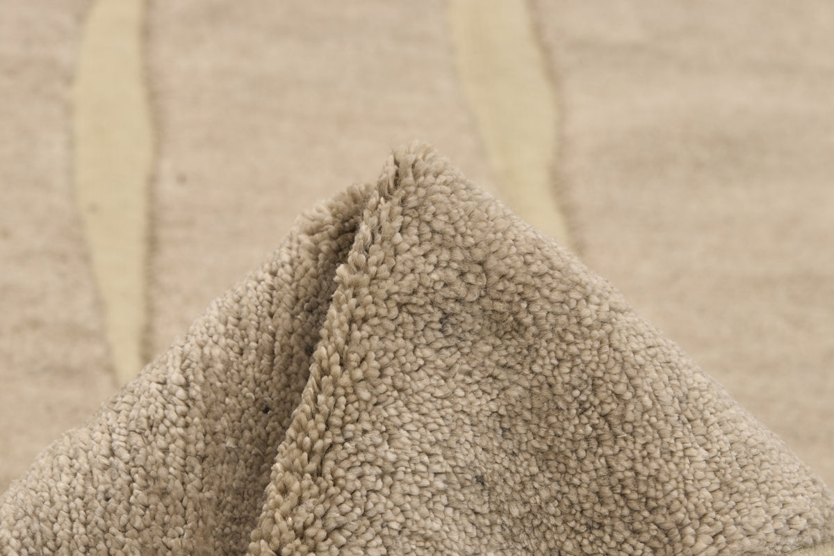 Wollteppich Rosé-Beige - Solco, Textur aus nächster Nähe