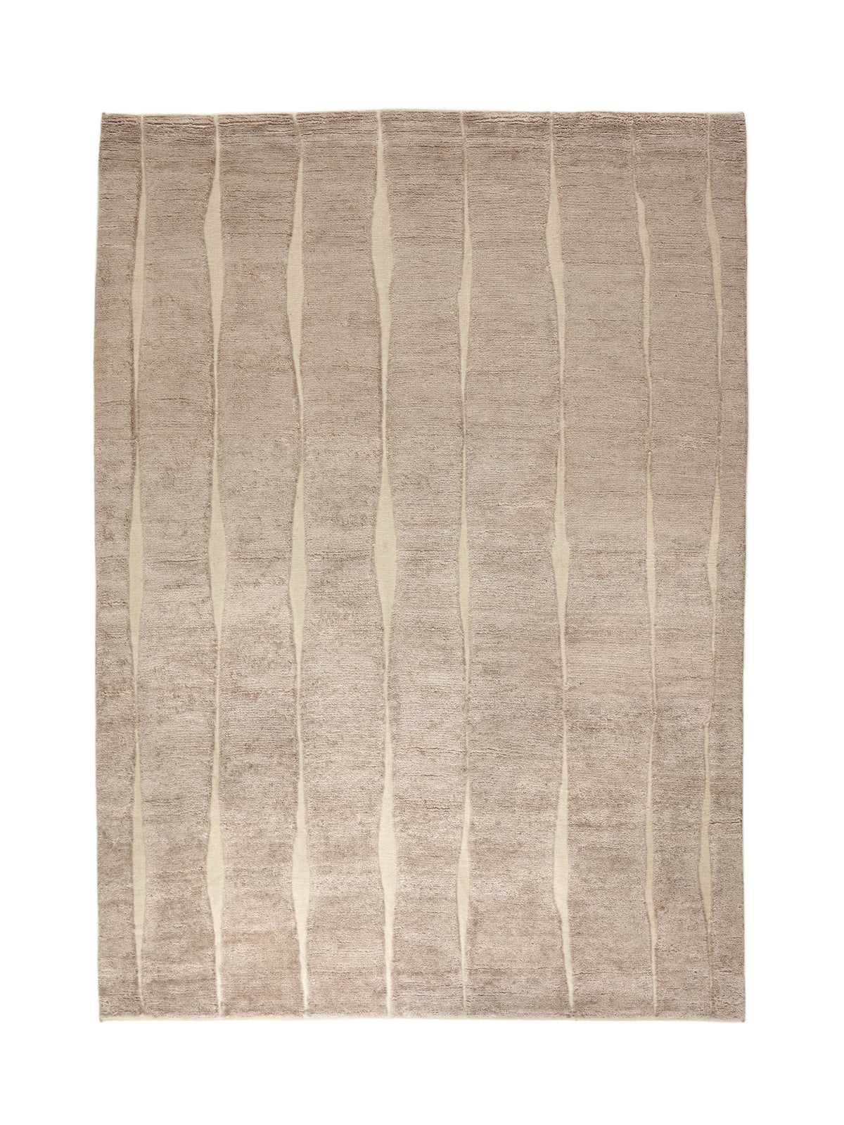 Wollteppich Rosé-Beige - Solco vollständig von oben gesehen
