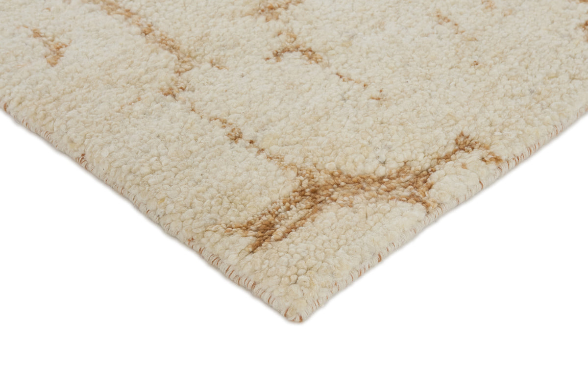 Wollteppich Creme & Rost - Argilla, Detail des Materials