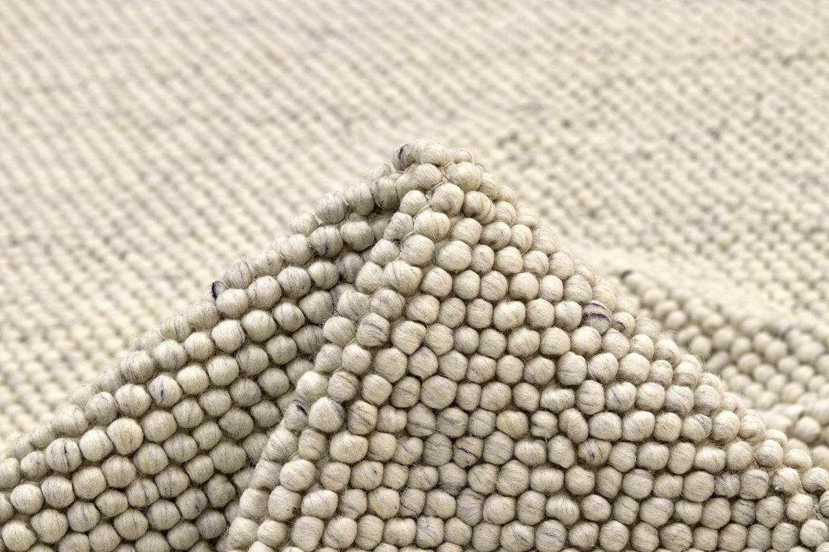 Wollteppich Naturbeige - Ciottolo, Nahaufnahme des Materials