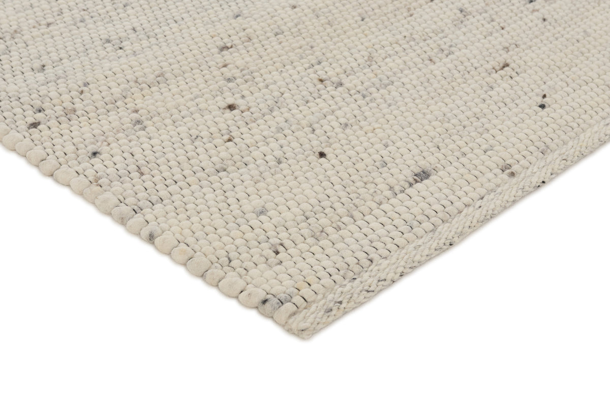 Ecru 100% Wool Rug - Grezzo, detail of the weave