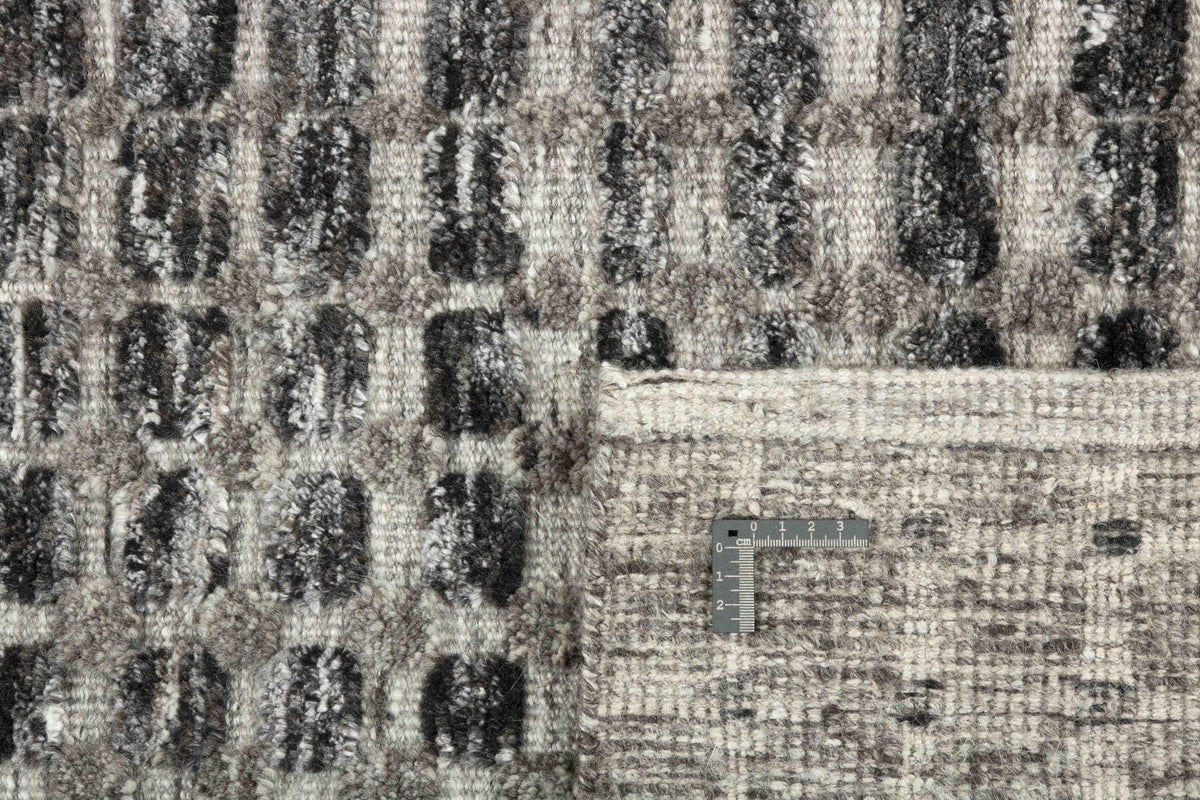 Wollteppich Anthrazitgrau - Mosaico, Nahaufnahme der Textur