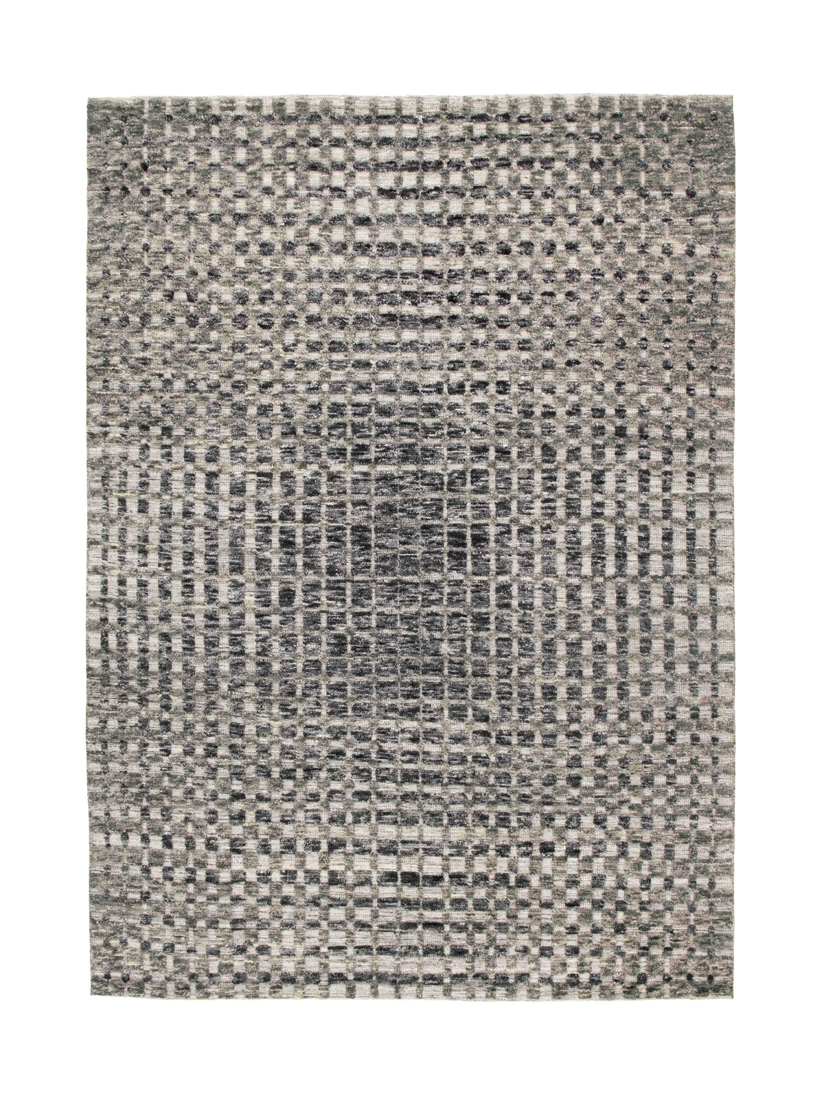 Wollteppich Anthrazitgrau - Mosaico vollständig von oben gesehen