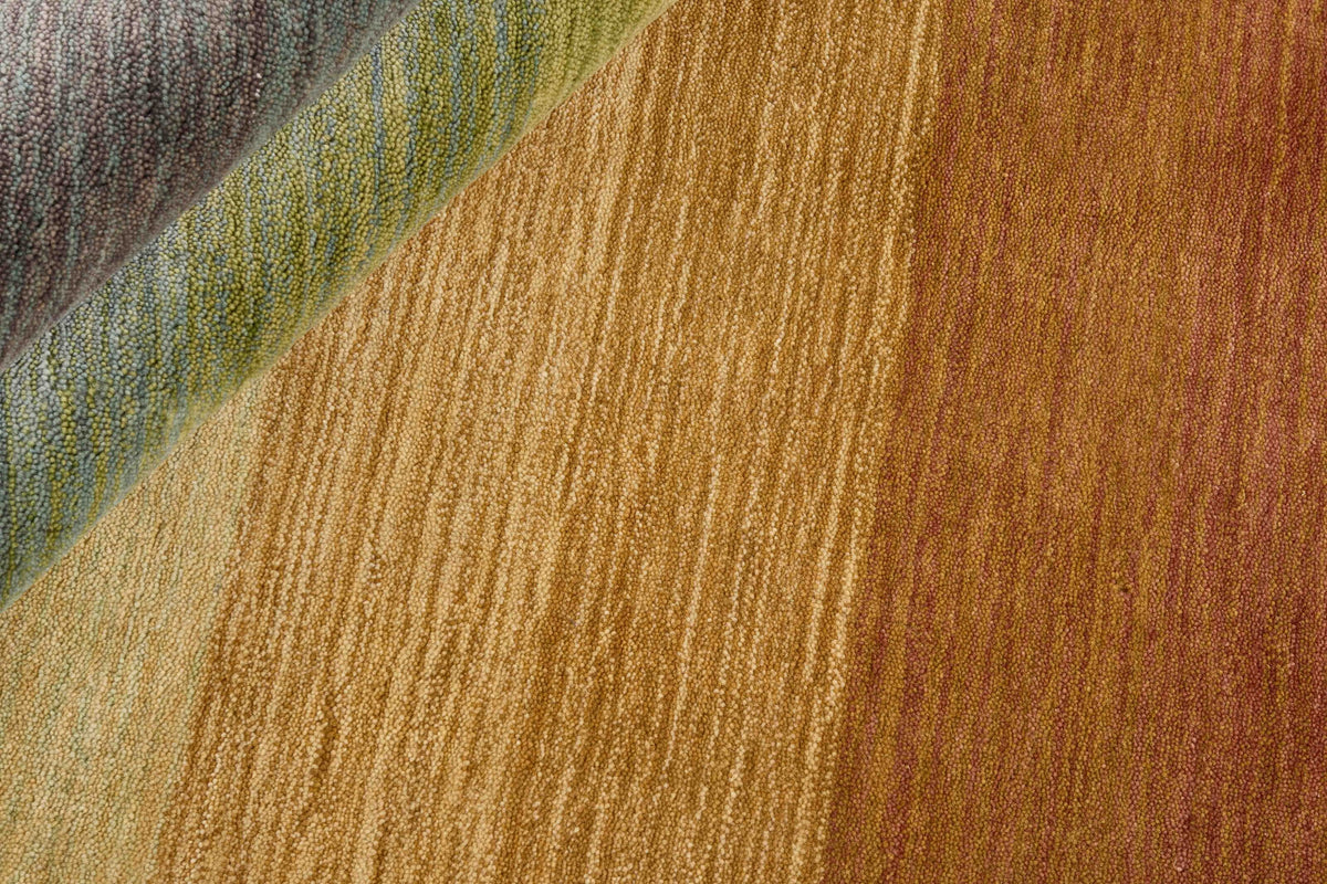 Wollen vloerkleed Multicolor - Orizzonte, detail van de structuur