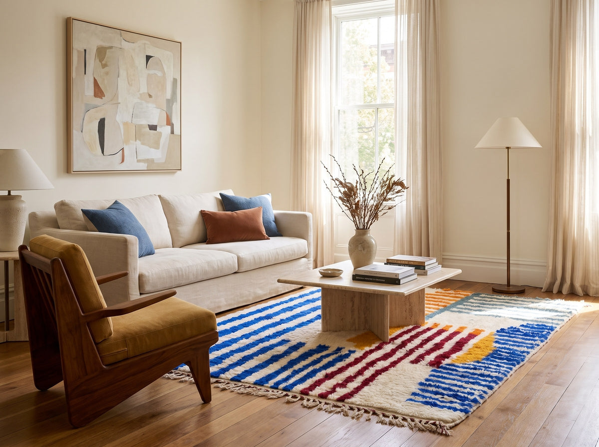 Style déco : intérieur de caractère. Ambiance : lumière naturelle. Pièce : salon