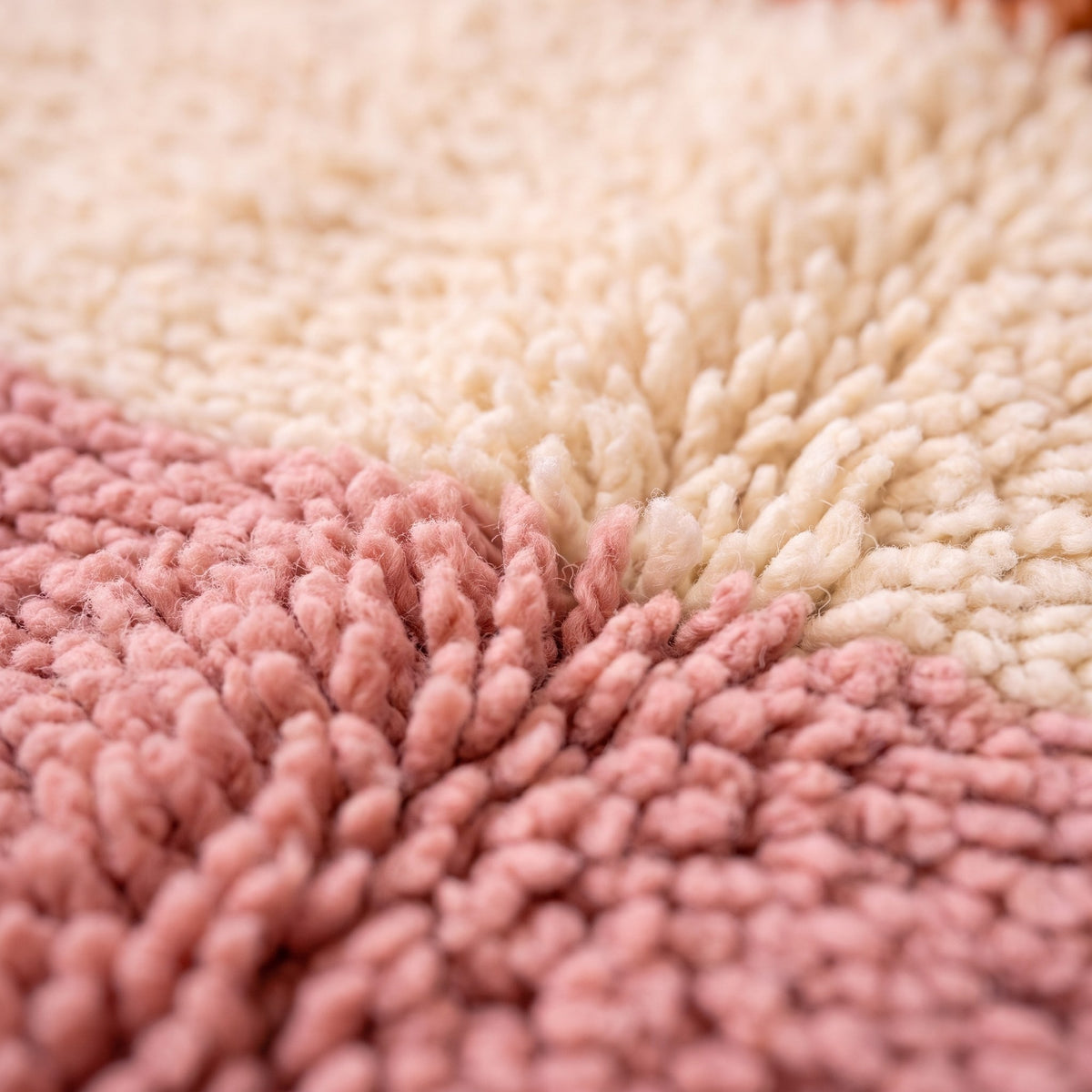 Close-up of a motif on the Tinghir Berber rug, three horizontal bands from top to bottom