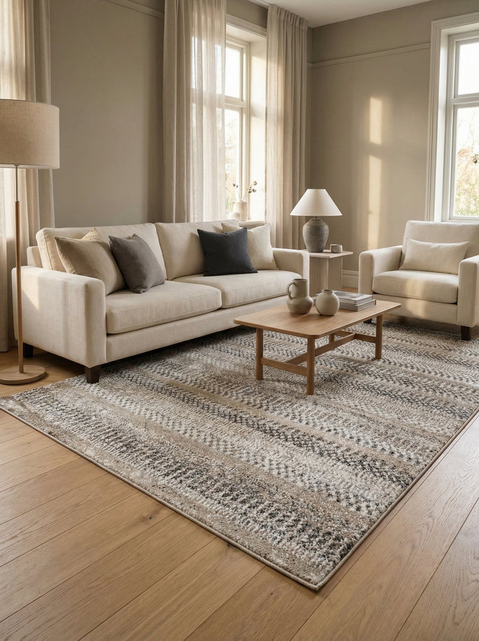 Tapis Berbère Beige et Gris - Torino