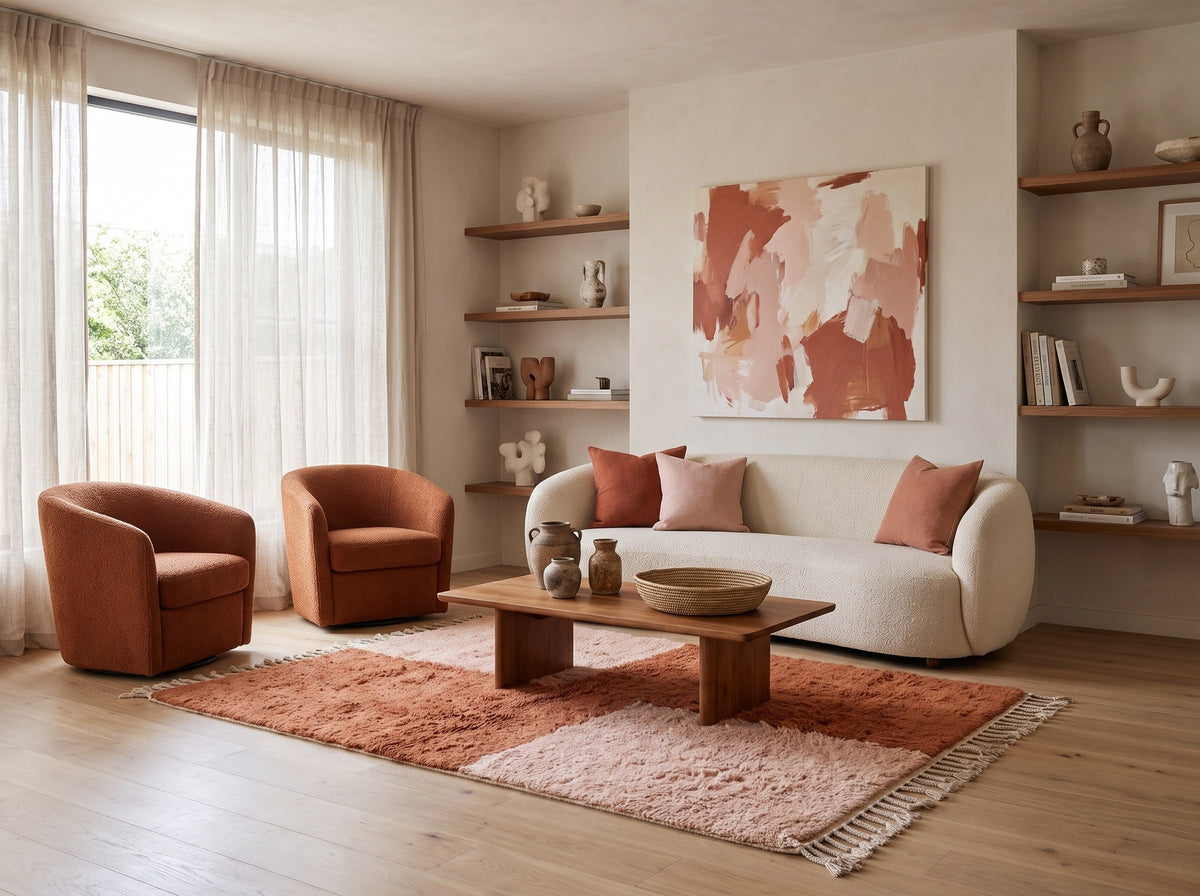 Style déco : intérieur de caractère. Ambiance : lumière naturelle. Pièce : salon