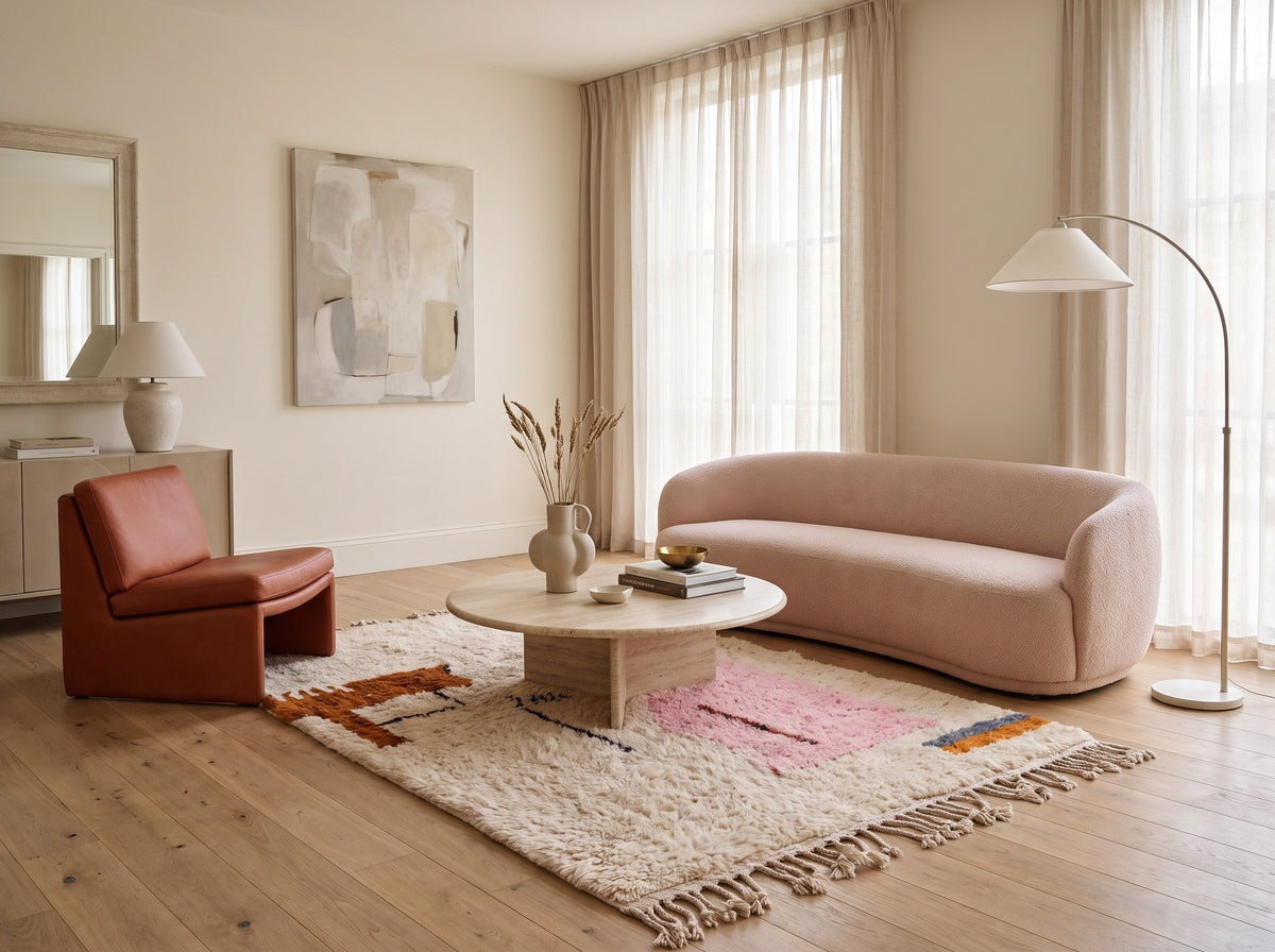 Style déco : intérieur de caractère. Ambiance : lumière naturelle. Pièce : salon