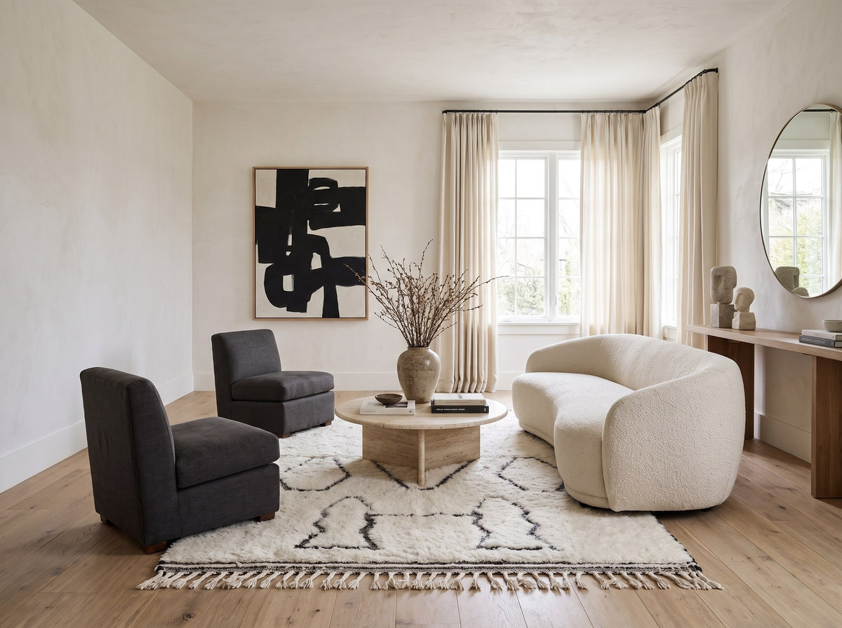 Style déco : intérieur de caractère. Ambiance : lumière naturelle. Pièce : salon