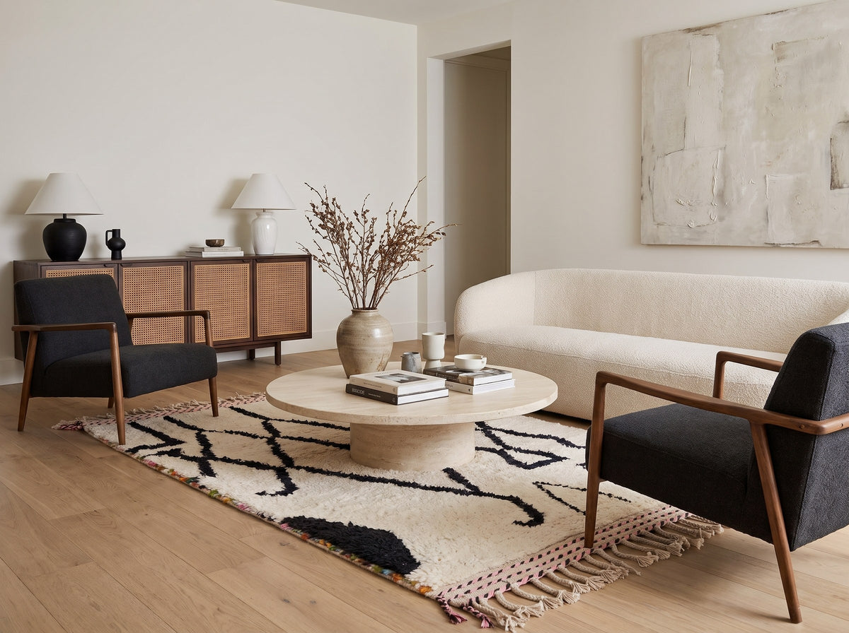 Style déco : intérieur de caractère. Ambiance : lumière naturelle. Pièce : salon