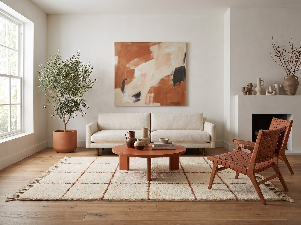 Style déco : intérieur de caractère. Ambiance : lumière naturelle. Pièce : salon