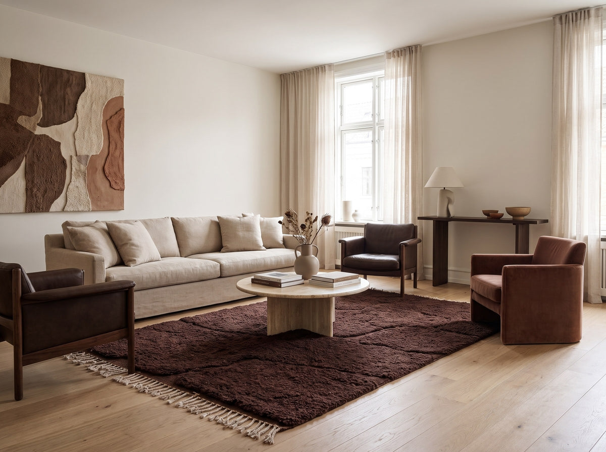 Style déco : intérieur de caractère. Ambiance : lumière naturelle. Pièce : salon