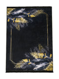 Tapis Cuisine Design Noir et Or 01 - Onyx