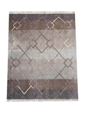 Tapis Cuisine Géométrique Taupe et Gris - Vertigo