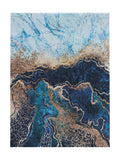 Tapis d'Entrée Design Bleu Doré - Terrazzo