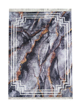 Tapis d'Entrée Design Gris et Or - Terrazzo