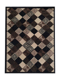 Tapis d'Entrée Géométrique Noir & Beige - Valore