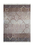 Tapis d'Entrée Géométrique Taupe et Gris - Vertigo